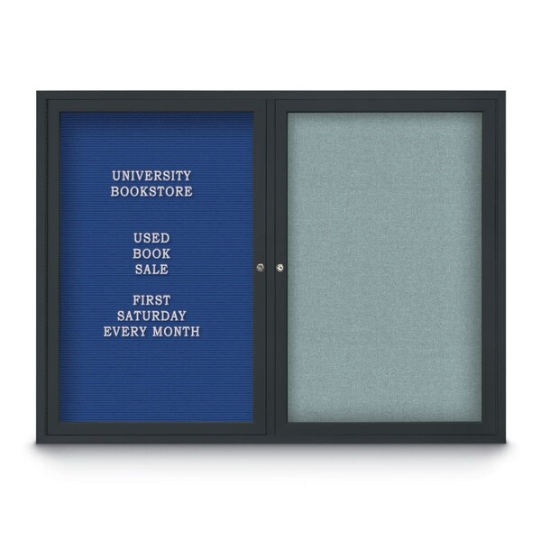 Corkboard, Med Grey/Bronze, 24" x 36"